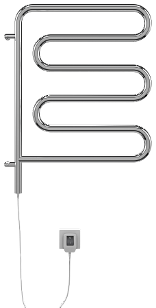 Электро 25 Ш-обр 450х570 поворотный Полотенцесушитель  TERMINUS Тамбов - фото 2