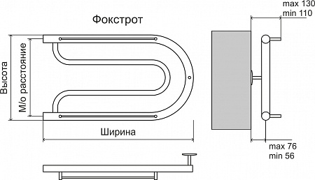 Фокстрот AISI 32х2 320х700 Полотенцесушитель  TERMINUS Тамбов - фото 3