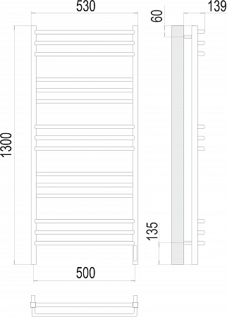 Соренто П15 500х1300 электро (sensor quick touch) Полотенцесушитель  TERMINUS Тамбов - фото 3